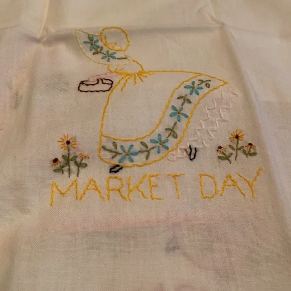 Vintage tea towels days of the week bake iron cleaning market gardening … - Picture 12 of 15